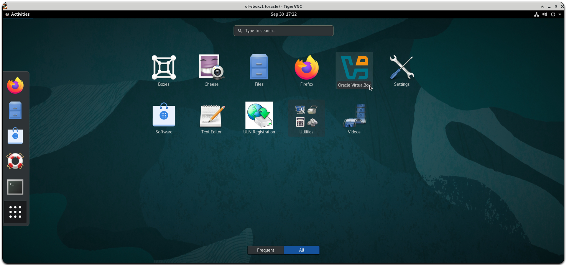 open vnc